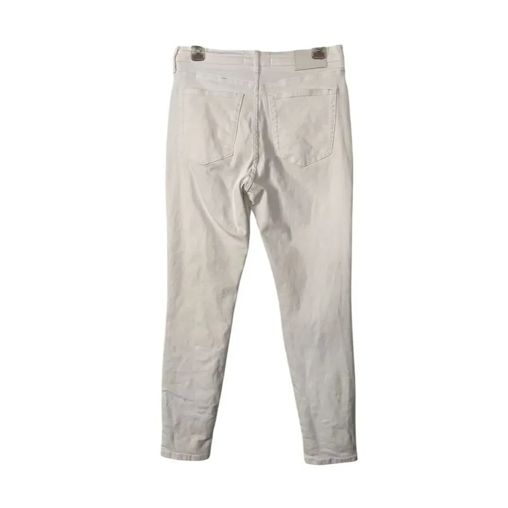 Everlane High Rise Skinny Jeans White Stretch Denim Size 10 - Picture 2 of 11